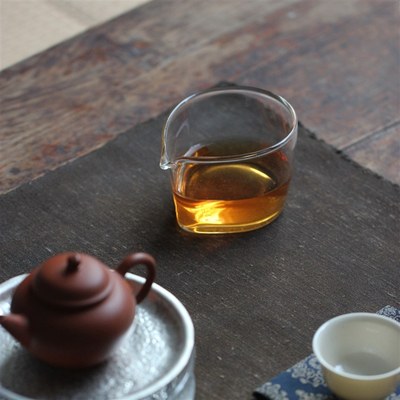 安藤雅信耐高温加厚n手工玻璃公道杯茶海片口日本代工厂茶具分