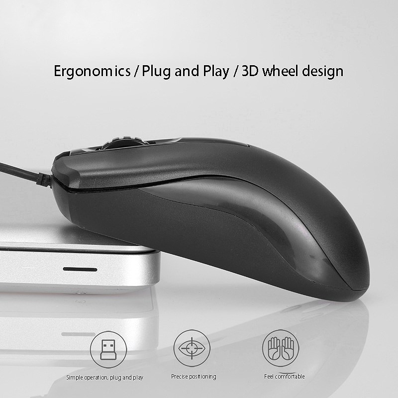 Shipadoo A200 Wired Mouse, Home Office Computer USB Universa