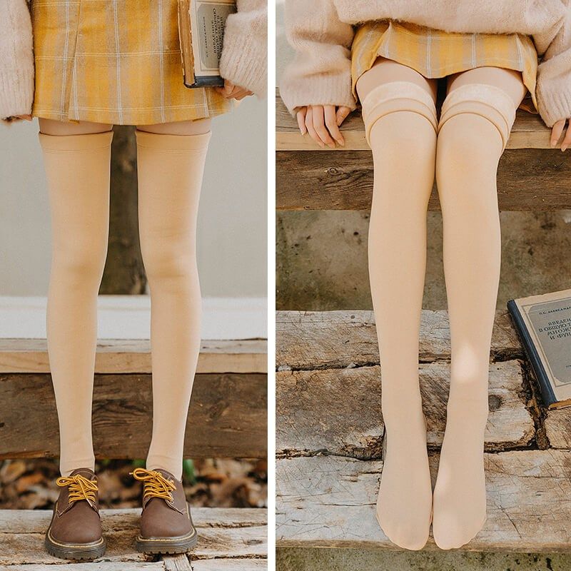 过膝袜女肉色长筒袜秋冬季半截加绒护膝袜套大腿袜加厚高筒袜新品,女士内衣/男士内衣/家居服,长筒袜,淘宝优惠券,粉丝福利购,淘宝优惠卷