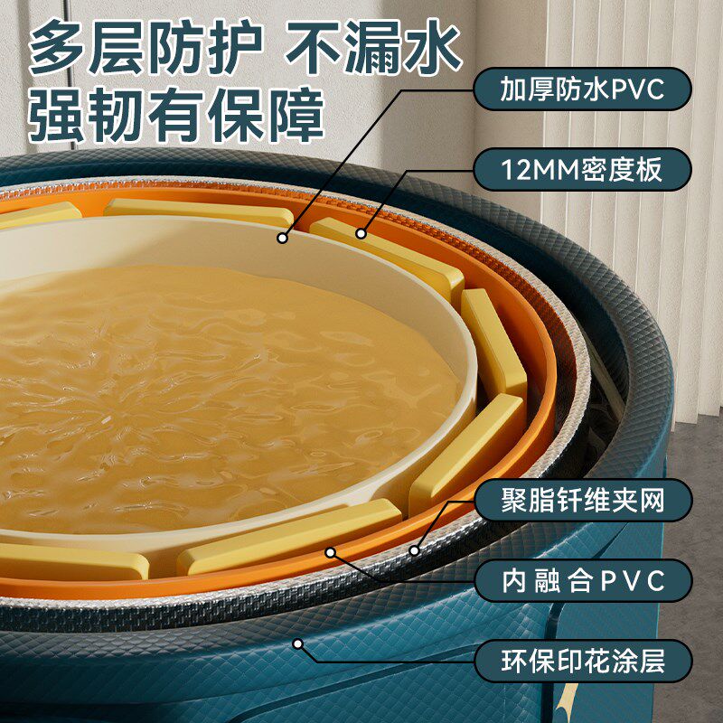泡澡桶成人木板折叠浴桶泡澡儿童洗澡桶婴儿泳池沐浴家用洗澡