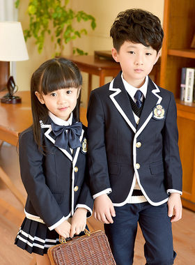 班服男童女童儿童装秋冬季韩版幼儿园园服小学生西装礼服校服套装