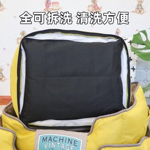 通用泰迪法斗柯基比熊帆布狗窝狗床 宠物狗窝冬天保暖可拆洗四季