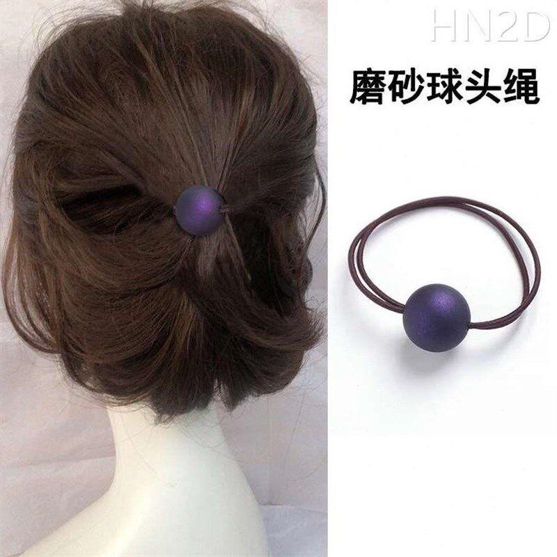 3个磨砂球扎头发橡皮筋发圈发绳网红小清新短发头饰简约马尾头绳
