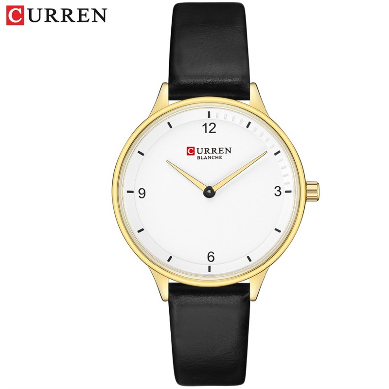 速发CURREN Casual Analogue Quartz Leather Watches for Women