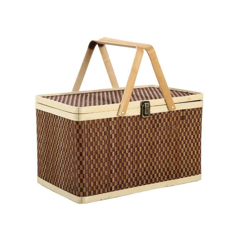 速发上坟提盒清明扫墓竹编提篮送餐篮g礼品篮水果篮鸡蛋收纳篮野