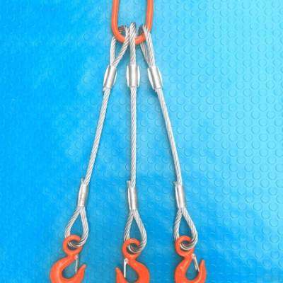 钢丝绳吊索具2F压制钢丝绳组合吊具2F起重吊钩索具2F二肢三2吨1米