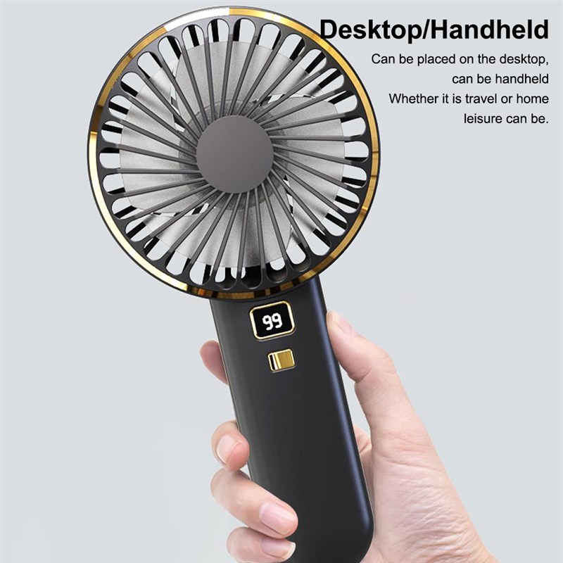 推荐USB Mini Fan Rechargeable Portable Handheld Fan Digital