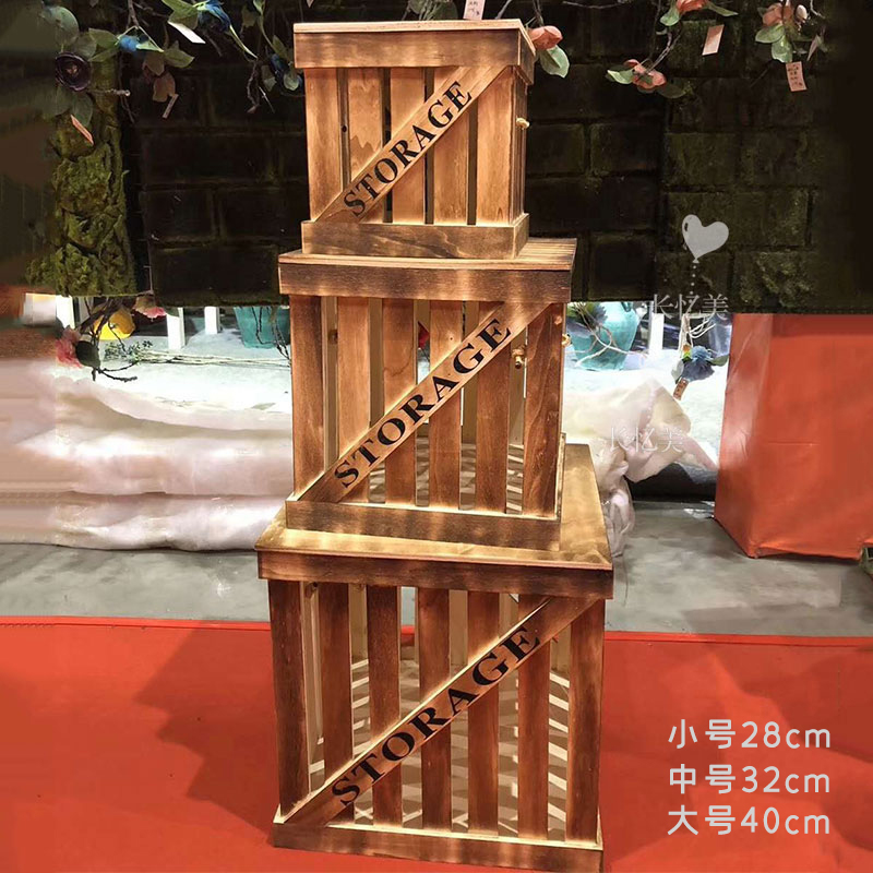 2024新款复古摆件草坪婚礼道具森系婚庆迎宾橱窗户外装饰木质屏风