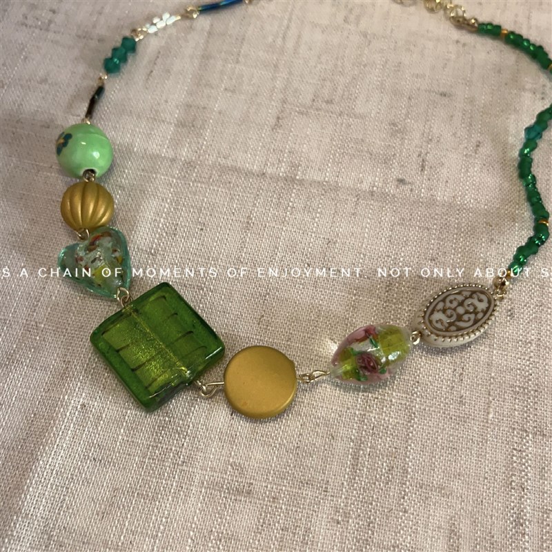 推荐elements color beads handmade clavicle chain girl