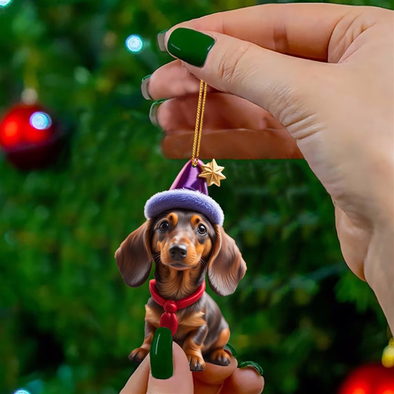 极速Cartoon Cute Dog 2023 Christmas Ornaments Hanging Decora