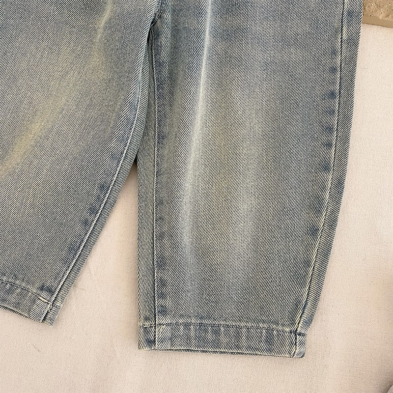 男童春季后袋动物牛仔裤q2024新款儿童休闲裤宝宝裤子男孩长裤春