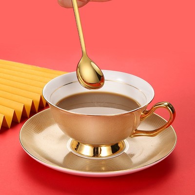 6PcsCoffee Spoon Mixing Scoops Stirring Spoons Stainless Ste