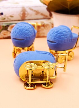 1Pcs New Velvet Stroller Ring Box Jewellery Organiser Case H