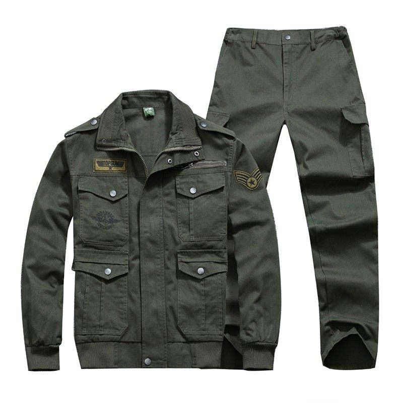 春秋长袖工作服套装电焊劳保服工装制服防烫耐磨焊工装汽修服