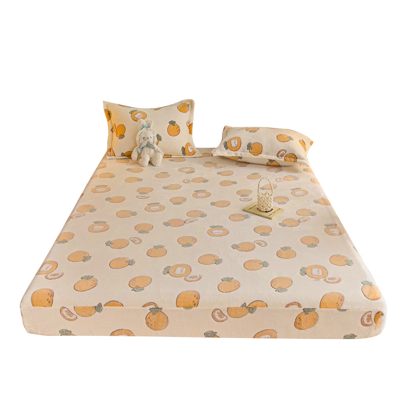 速发牛奶绒床笠单件珊瑚绒床罩床垫保护罩冬季加绒全包防滑床单床