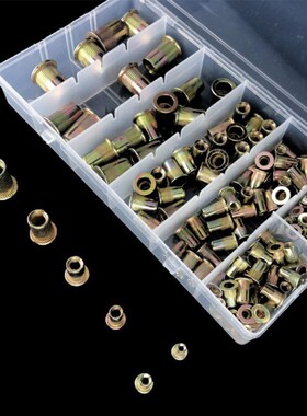 210/165/100pcs Box Carbon Steel Rivet Nuts Carbon Steel M3 M