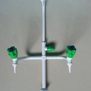 全铜喷塑实验室水龙头化验室水咀理化验室三联三口水嘴PP水槽