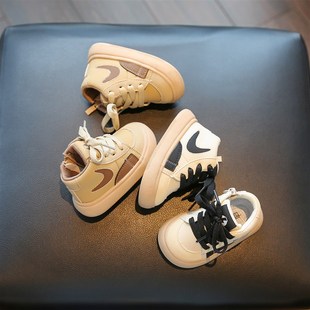 婴儿鞋子女秋冬软底防滑幼儿学步鞋1一2岁高筒男童板鞋休闲运动鞋