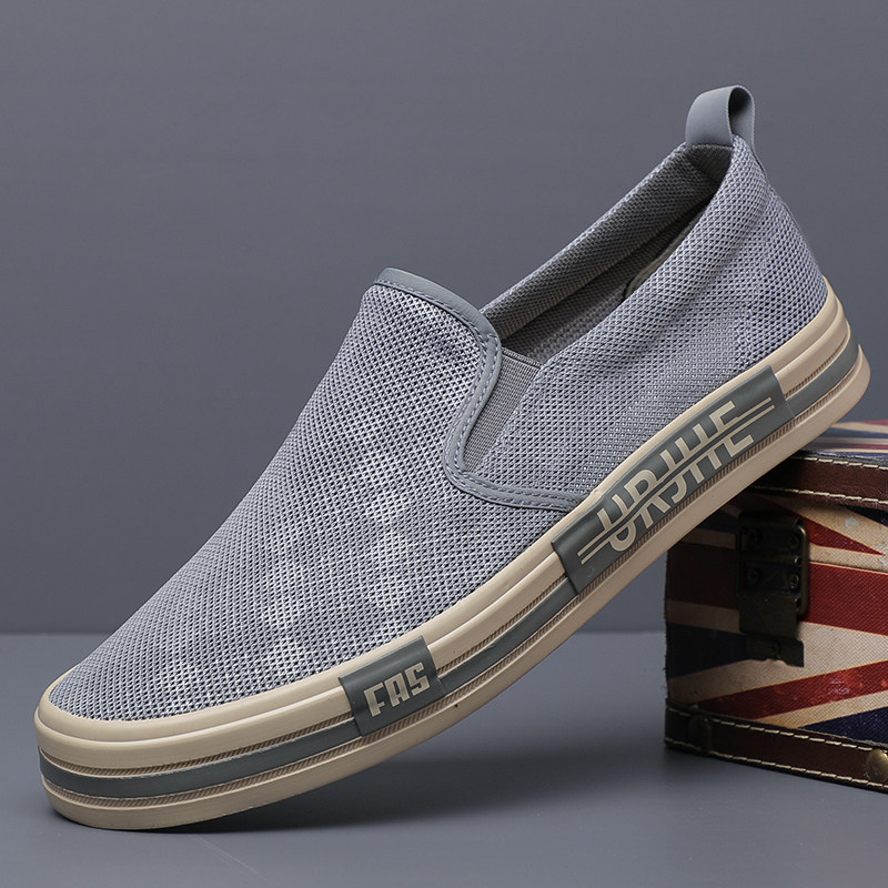 夏季透气男鞋网鞋潮流百搭一脚蹬懒人鞋网面布鞋防臭低帮男士板鞋,流行男鞋,网面鞋,淘宝优惠券,粉丝福利购,淘宝优惠卷