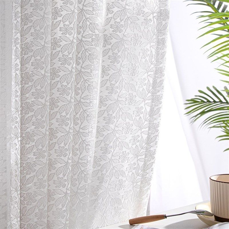新品新款透光田园风窗纱藤蔓蕾丝窗纱窗帘白纱帘客厅阳台卧室,居家布艺,成品窗帘,淘宝优惠券,粉丝福利购,淘宝优惠卷