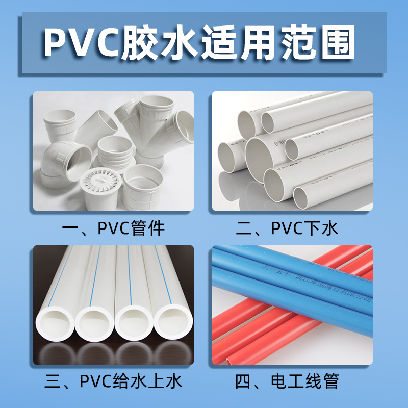 pvc专用胶水大桶排水胶给水胶排水管给水管电线管pvc水管胶水-封面