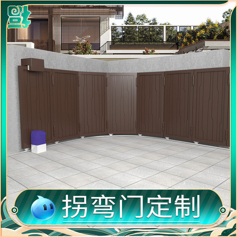 平移电动推拉别墅庭院大门农村自建房花园街门对开院子围墙转弯门
