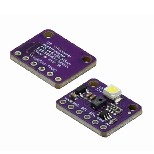 GY-AS7262 AS726p3 AS7341 AS7343可见光红外 颜色 色彩 光谱仪传