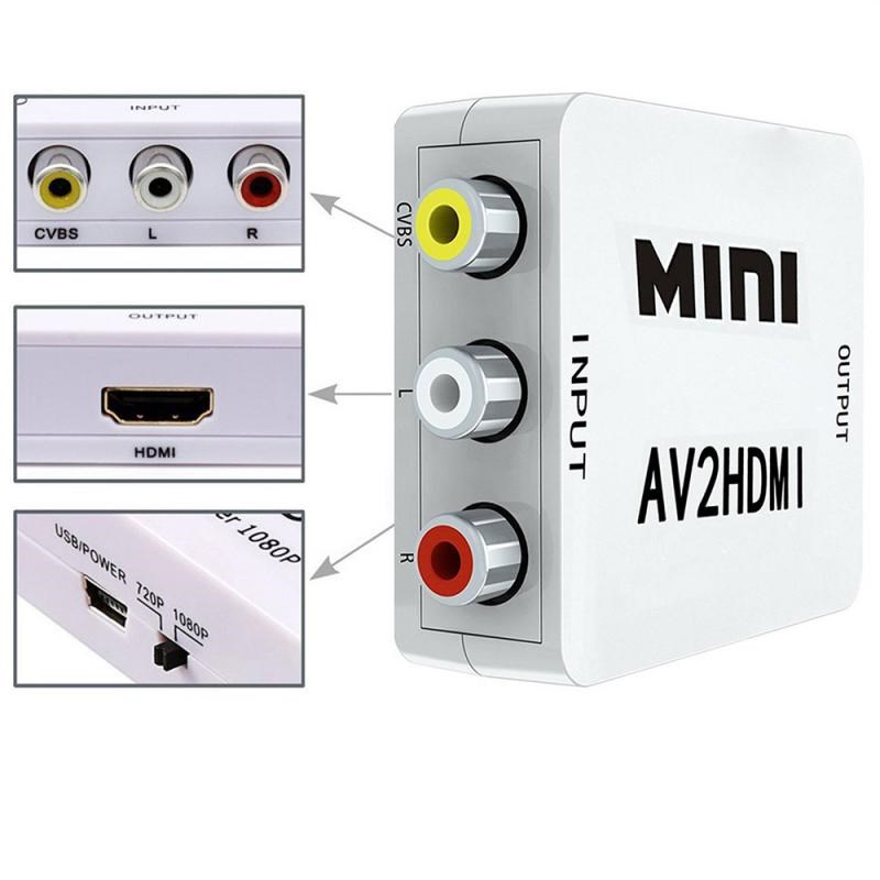 Mini AV2HDMI AV To HDMI Video Audio Converter AV2 HDMI RCA T