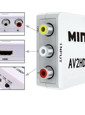 Mini AV2HDMI AV To HDMI Video Audio Converter AV2 HDMI RCA T