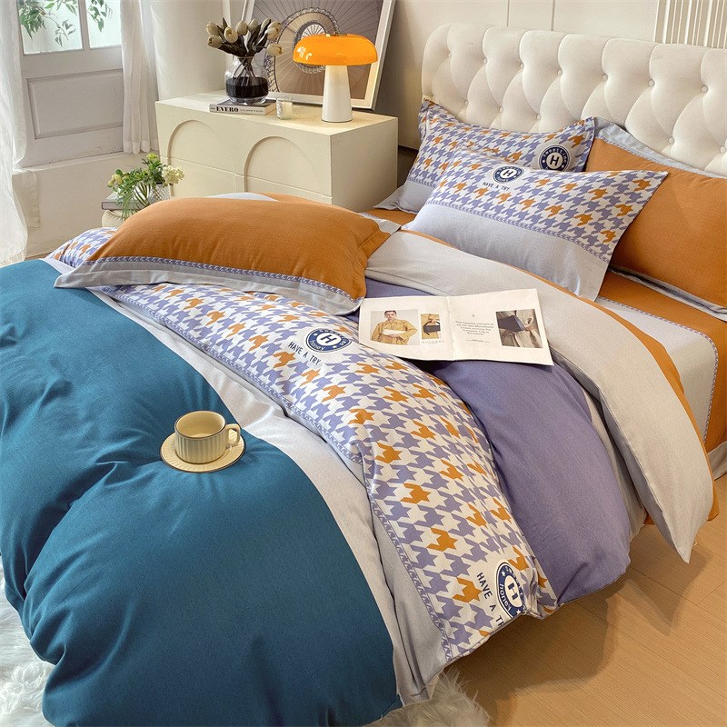 秋冬加厚磨毛南通床上四件套纯棉全棉被罩床单单件被套枕套三件套