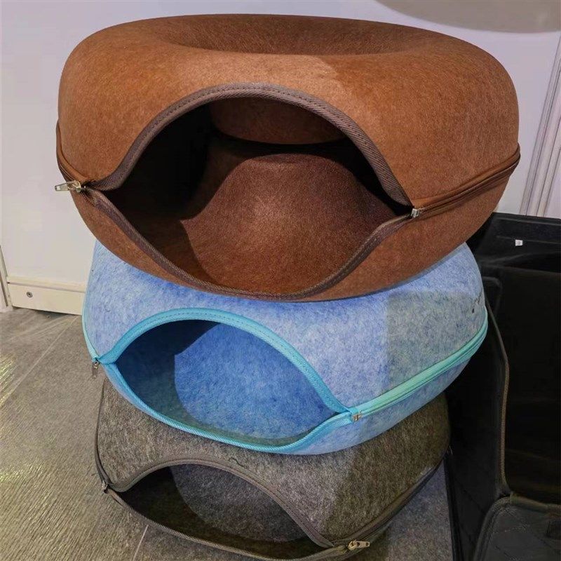 新款毛毡猫窝甜甜圈隧道开洞猫窝猫咪窝半封闭可拆卸猫窝,宠物/宠物食品及用品,猫窝/屋/帐篷/沙发,淘宝优惠券,粉丝福利购,淘宝优惠卷