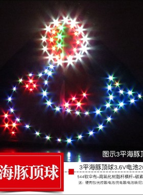 潍坊夜光风筝3平王侉子伞布碳杆大型成人风筝线轮光控锂电T112