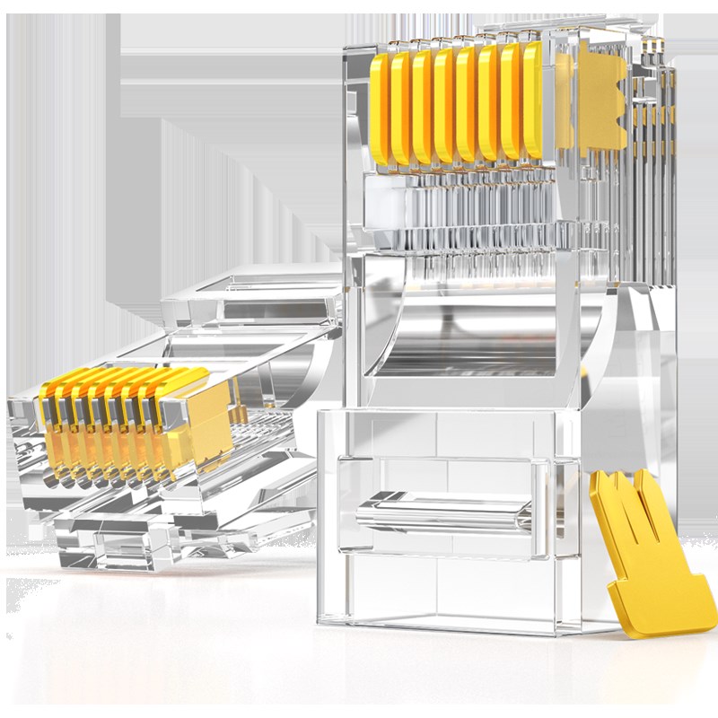 安普康AMPCOM六类网络50U30U水晶头RJ45CAT6类千兆网线连接器8P8C