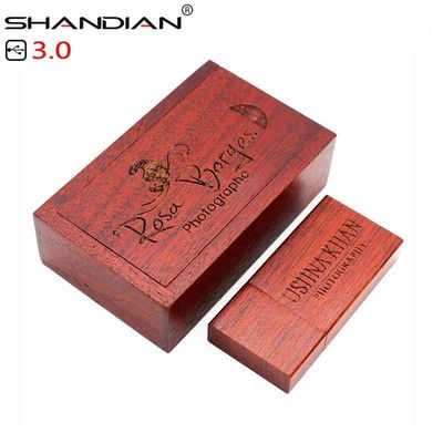 新品SHAN.IAN SB 3D0 Wooden usb with box SB flashT drive pen