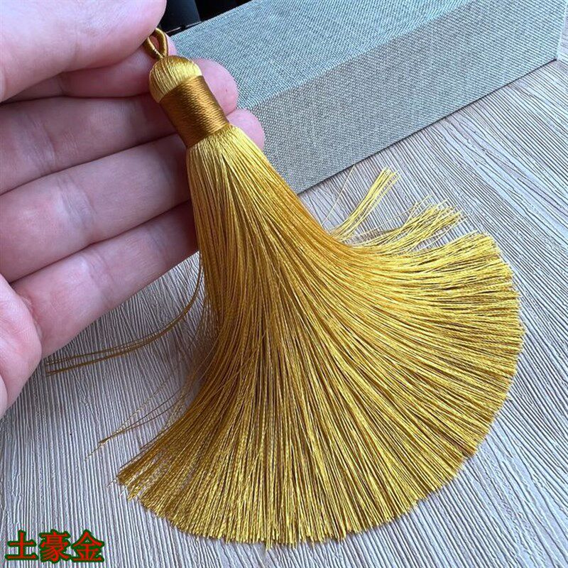 diy12cm人造丝中国结汽流苏挂件车线圈 香包吊穗 书签挂饰穗子