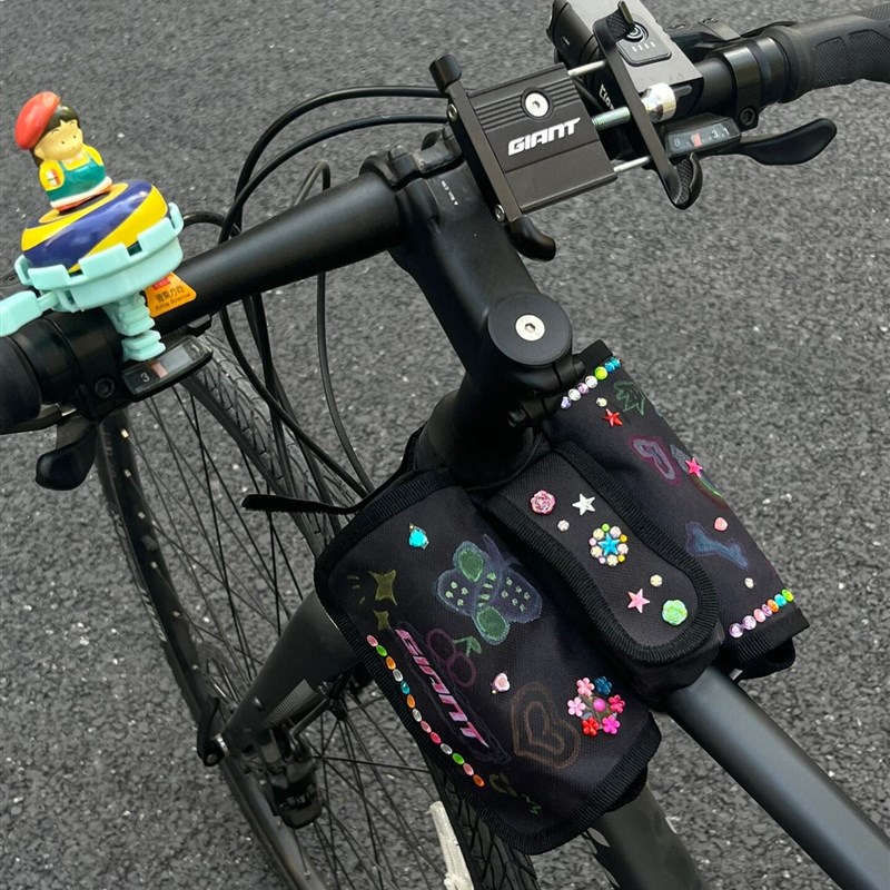 自行车包前梁包山地公路车女生大容量骑行包横梁包电动车侧边包图片