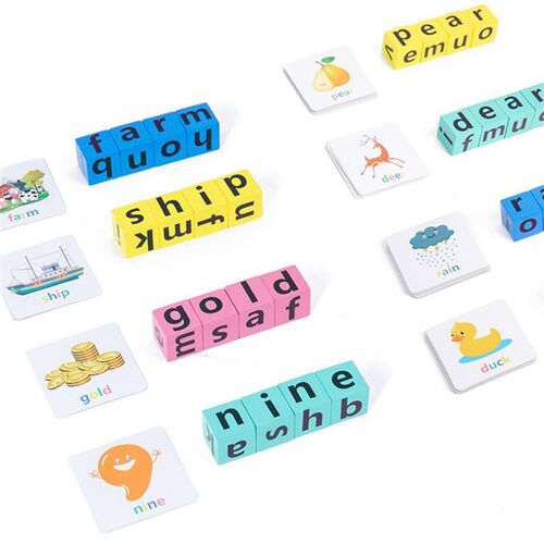 小众高货Montessori Letter Spelling Block Fun Games For Kids