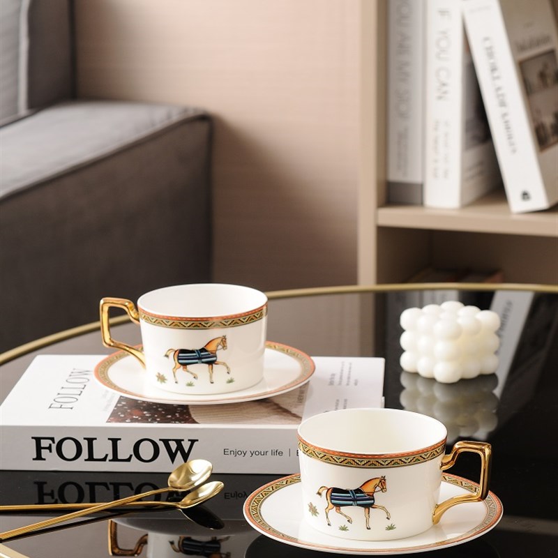 法式轻奢陶瓷咖啡杯欧式奢华咖啡杯碟套装精致下午茶茶具骨瓷杯子