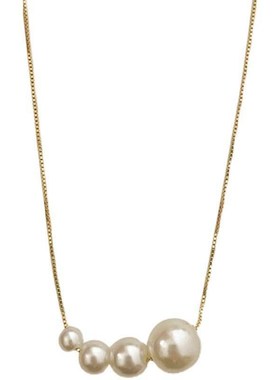 轻奢小众珍珠项链2022年新款女锁骨链小众设计感卫衣链简约配饰