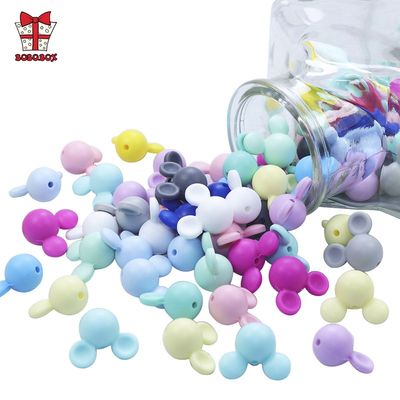 推荐BOBO.BOX 1Pc Mickey Silicone Beads Grade Cartoon Baby Te