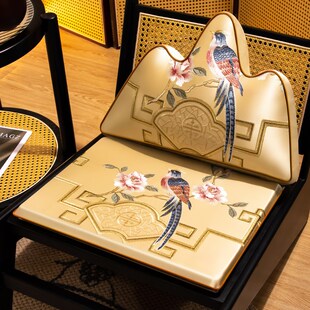 新中式餐桌椅垫子中式红木椅子坐垫实木家具圈椅茶桌椅官帽椅座垫