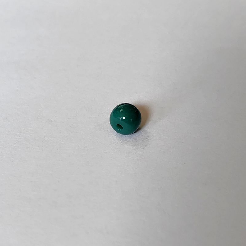 天然原矿湖北高瓷绿松石桶珠7*5.9老油绿DIY散珠配饰无优化无注胶