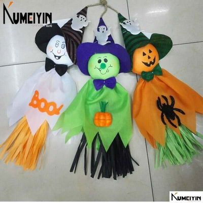 推荐-Haunted Halloween ghost garland hanging pumpkin