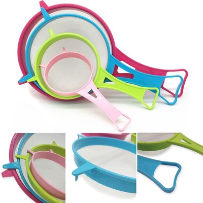 4pcs/set Plastic Wire Fine Mesh Oil Strainer Flour Sifter Si