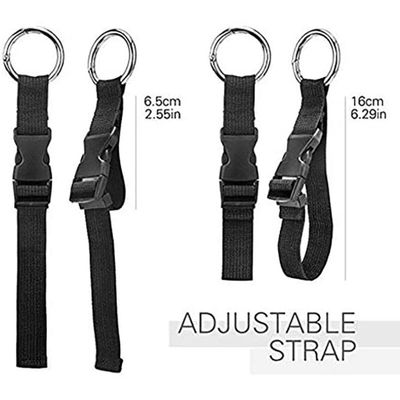 Ptrtable Black Nylon Anli-theft LuggageK Strap Hooder Grippe