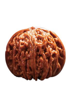 核桃文玩一对官帽四座楼狮子头把玩盘玩手把件男士手玩麒麟纹古玩