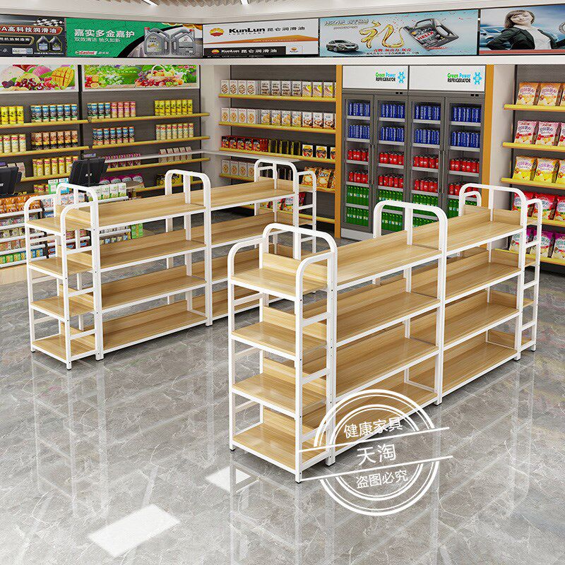 中岛柜超市货架双面展示台展示架多层零食架化妆品置物架储物架