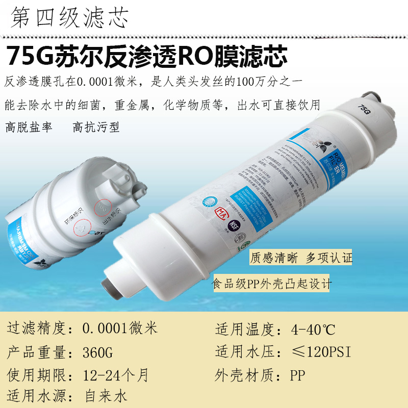 极速家用AO史密斯厨房净水器通用全套滤芯RO膜反渗透直饮12345级A-封面