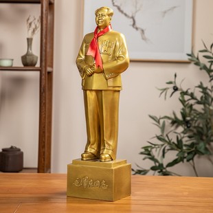 饰品时尚 新款 毛泽东客厅装 全身纯铜 工艺品家居雕塑像摆件 铜像