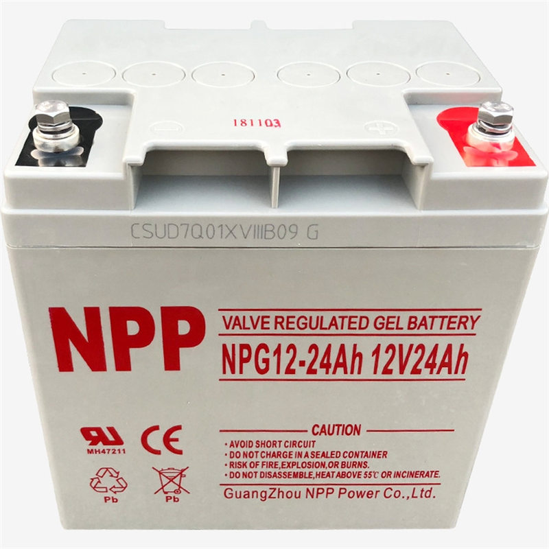 NPP耐普胶体蓄电池12V24AH NPG12-24 免维护储能太阳能UPS电源